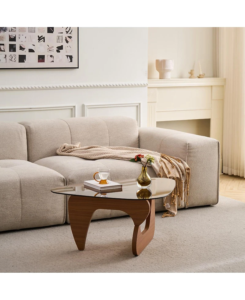 Streamdale Furniture Mid-Century Modern Wood Farmhouse Coffee Table