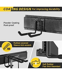 Xdovet Wall Mount Garden Tool Organizer Metal Hooks Rail Rack Holder