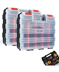 Xdovet Tool Box Organizer 34 Compartments Removable Dividers