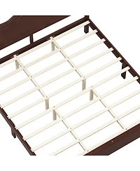 Streamdale Furniture King Size Retro Wave Platform Bed Frame Dark