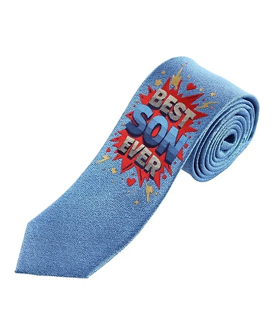 Trafalgar Men's Boy's Best Son Ever Novelty Silk Necktie