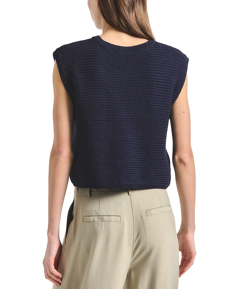 Derek Lam 10 Crosby Women's Vivienne Mesh Knit Sleeveless Sweater