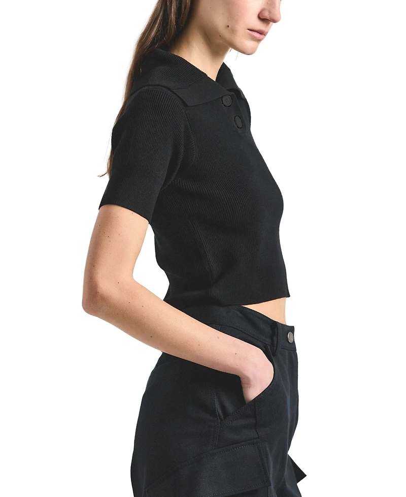 Derek Lam 10 Crosby Women's Antonella Polo Collar Top