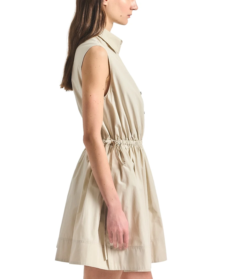 Derek Lam 10 Crosby Women's Tristan Sleeveless Drawstring Shirtdress