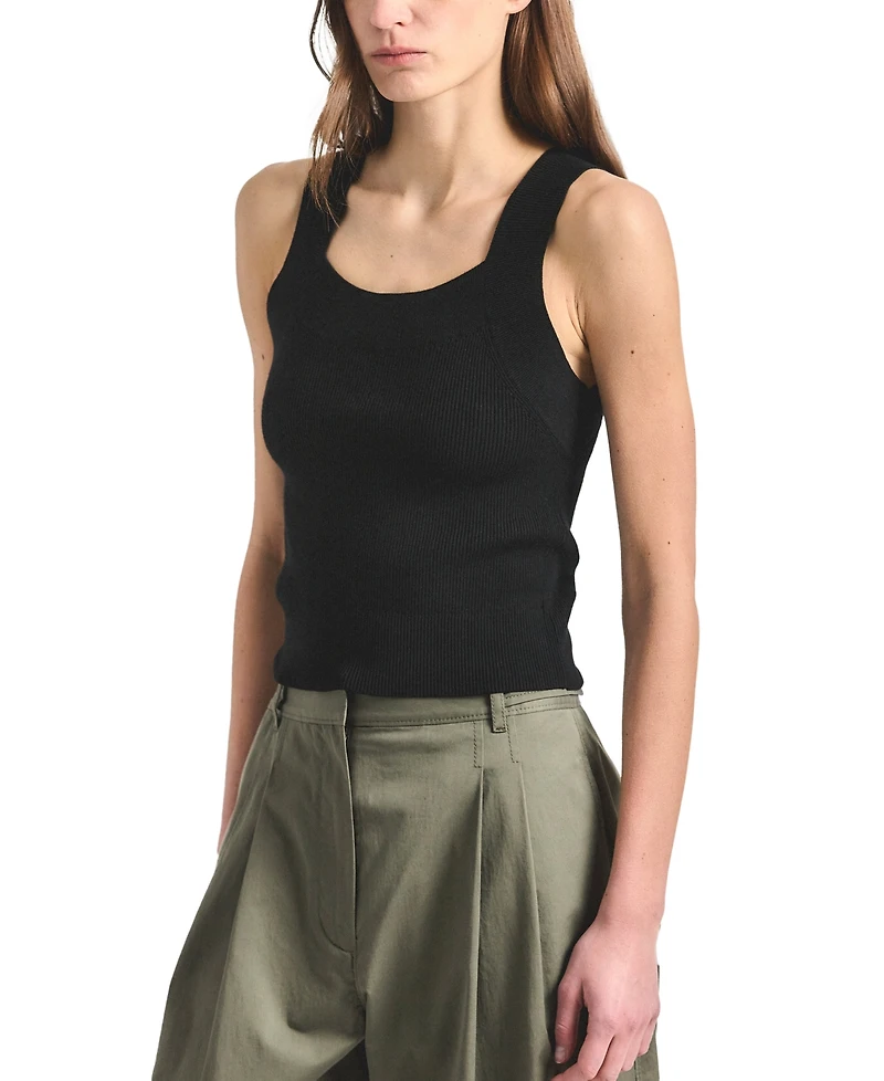 Derek Lam 10 Crosby Women's Dakota Scoop Neck Sweater Knit Tank Top
