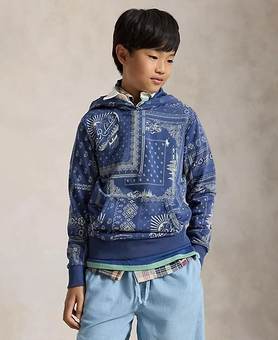 Polo Ralph Lauren Boys' 8-20 Bandanna Print Long-Sleeve Hoodie