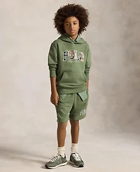 Polo Ralph Lauren Boys' 8-20 Madras-Logo French Terry Shorts