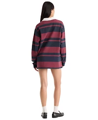 Good American Women's The Rugby Collared Mini Dress