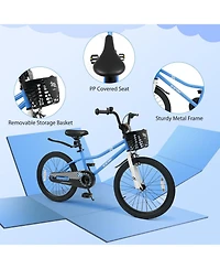 Mecale 20 Inch Kids Bike Adjustable with Kickstand and Storage Basket for Aged 8