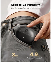 Baseus Bowie MC2 Air Clip On Earbuds, 4.9g Ultra Light, 40H Playtime, IP67 Waterproof for Workouts
