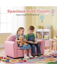 Slickblue Kids Upholstered Armchair with Storage Function for Bedroom or Playroom