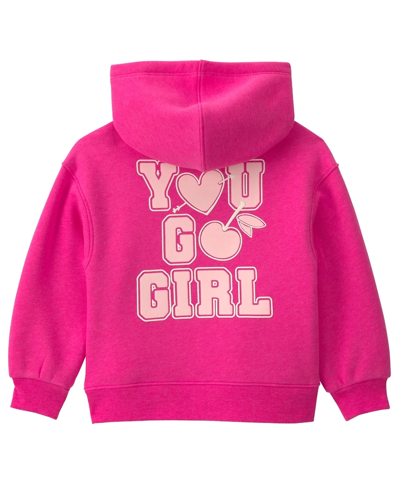 Carter's Toddler Girls' 2T-5T Heart Fleece Hoodie and Pants, 2-Piece Set
