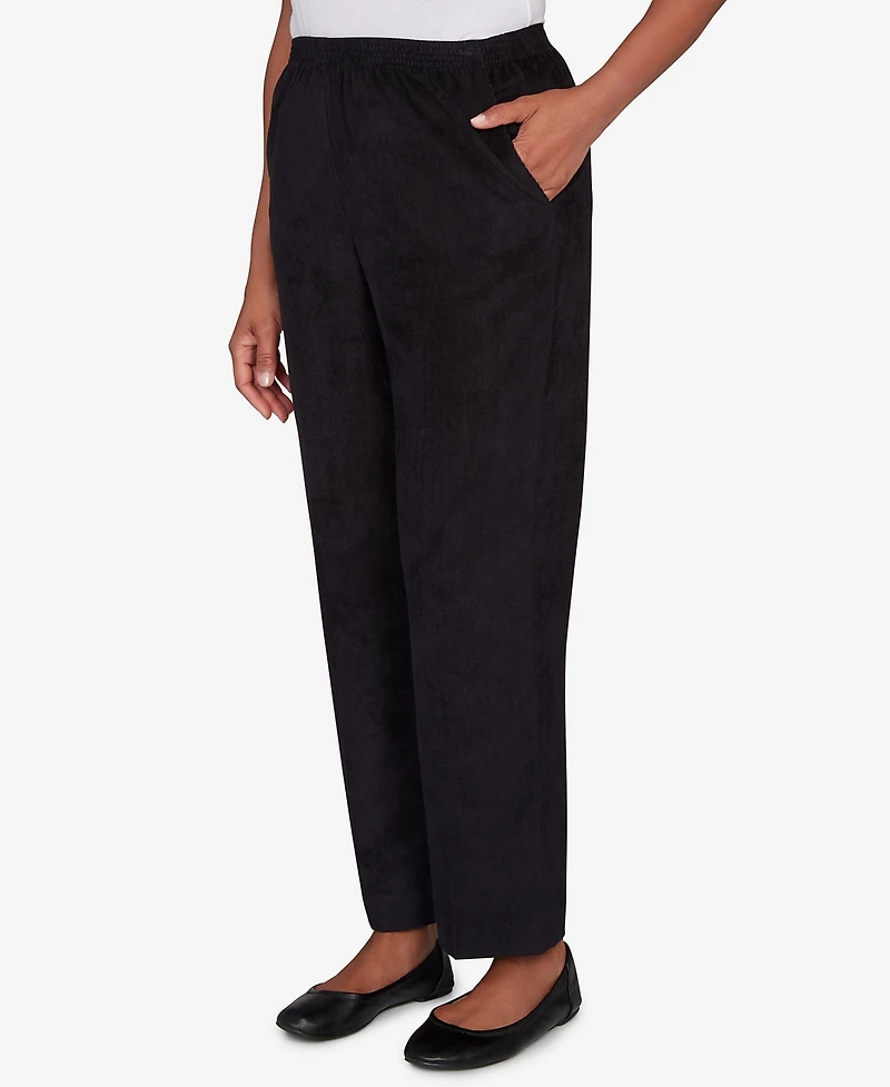 Alfred Dunner Petite Corduroy Elastic Waist Short-Length Pants