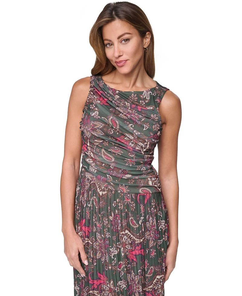 Vince Camuto Women's Boat Neck Twofer Dress