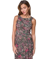 Vince Camuto Women's Boat Neck Twofer Dress