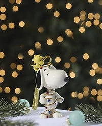 Lenox Snoopy Tangled in Lights Ornament