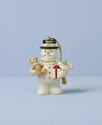 Lenox 2026 Snowman with Teddy Bear Ornament