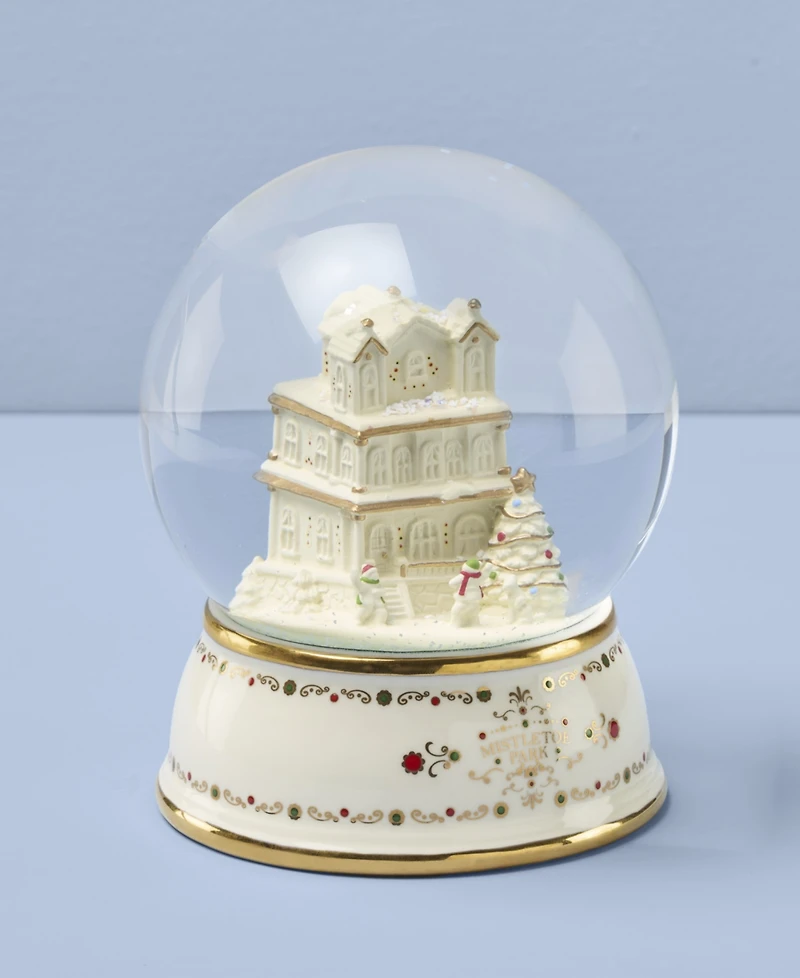 Lenox Mistletoe Park Snow Globe