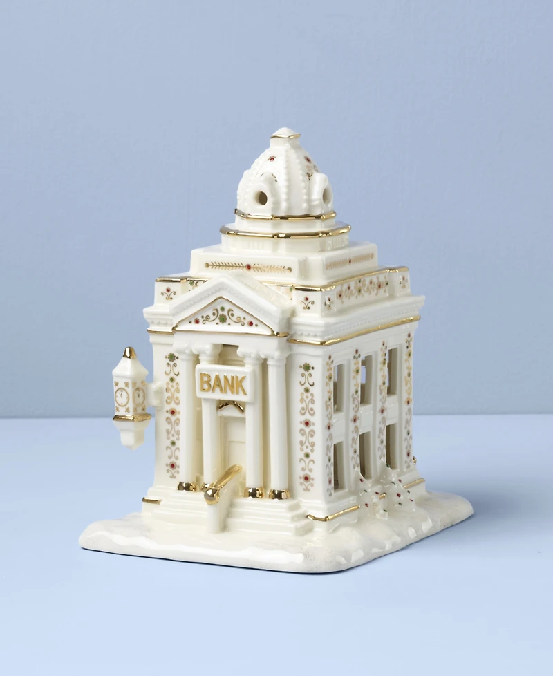 Lenox Mistletoe Park Bank Lit Figurine