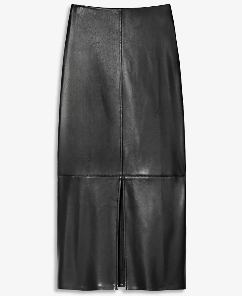 I.n.c. International Concepts Women's High-Waisted Front Slit Faux-Leather Pencil Midi Skirt, Macy's Exclusive