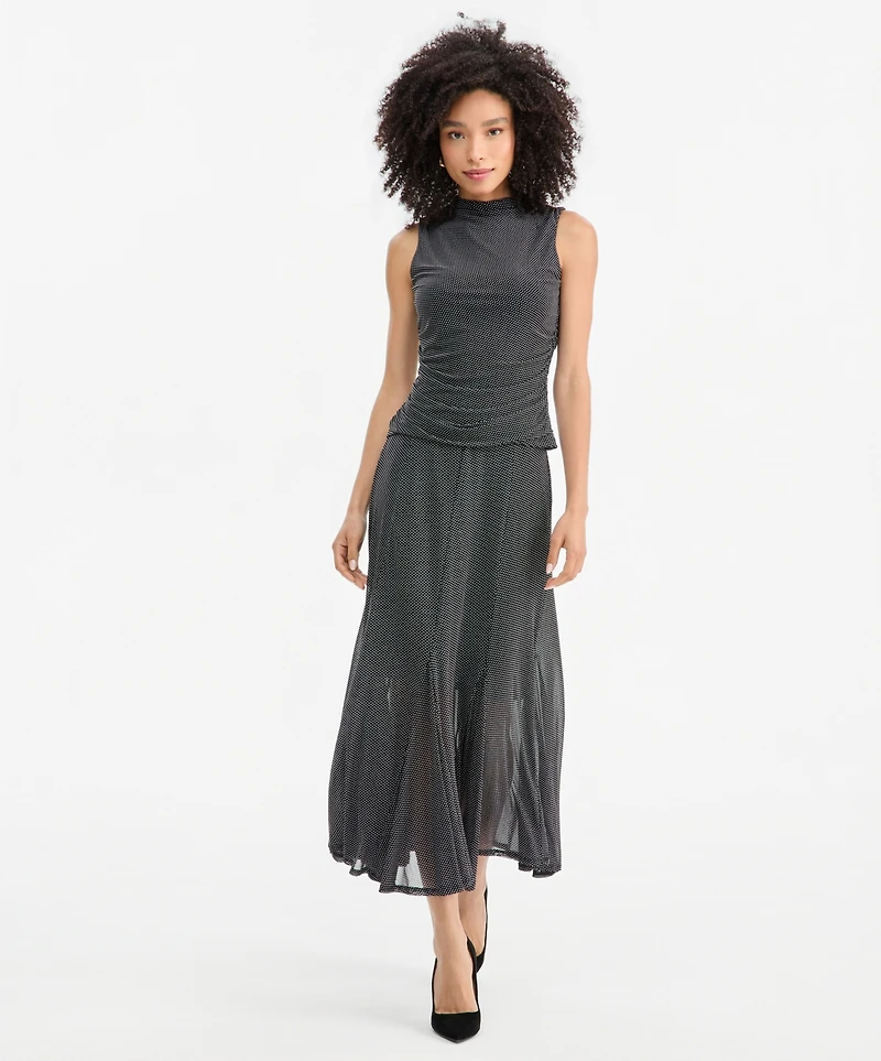 I.n.c. International Concepts Women's Printed Mesh Midi Skirt, Macy's Exclusive