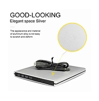 Artudatech 4K Super Slim External Bd Burner – Usb 3.0, Slot-in Bd/Dvd/Cd Writer