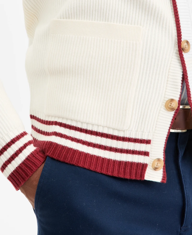Club Room Men's Varsity Tipped Cardigan Sweater, Macy's Exclusive