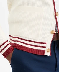 Club Room Men's Varsity Tipped Cardigan Sweater, Macy's Exclusive