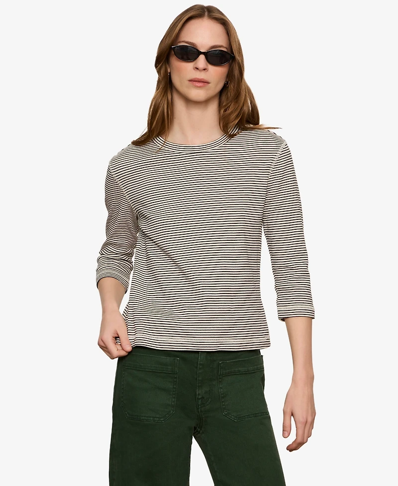 Sanctuary Women's 3/4-Length Sleeve Crewneck T-Shirt