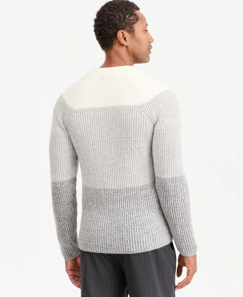 Club Room Men's Premium Blocked Chunky Crewneck Sweater, Macy's Exclusive