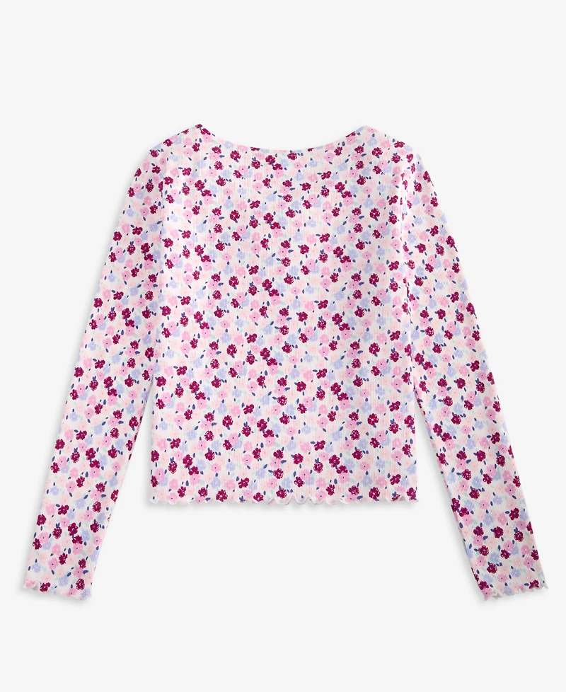 Epic Threads Girls' 4-16 Floral-Print Long-Sleeve Sweetheart Shirt, Macy's Exclusive