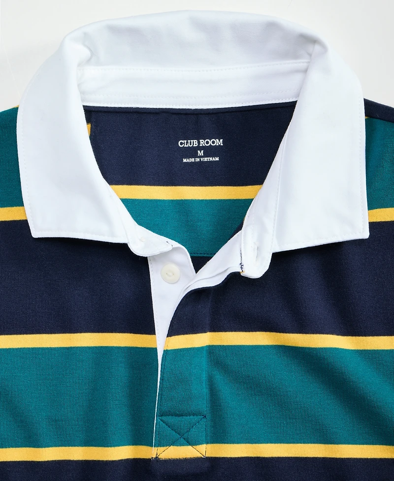 Club Room Men's Stripe Short-Sleeve Rugby Shirt, Macy's Exclusive
