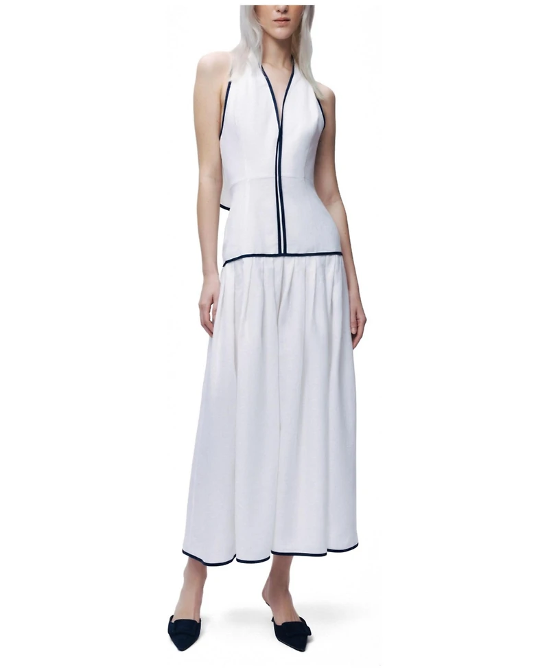 Nocturne Women's Binding Detail Halterneck Midi Dress