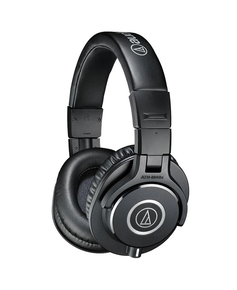 Audio-Technica Ath-M40x Professional Monitor Headphones with 9.8' Coiled and Straight Interchangeable Cables