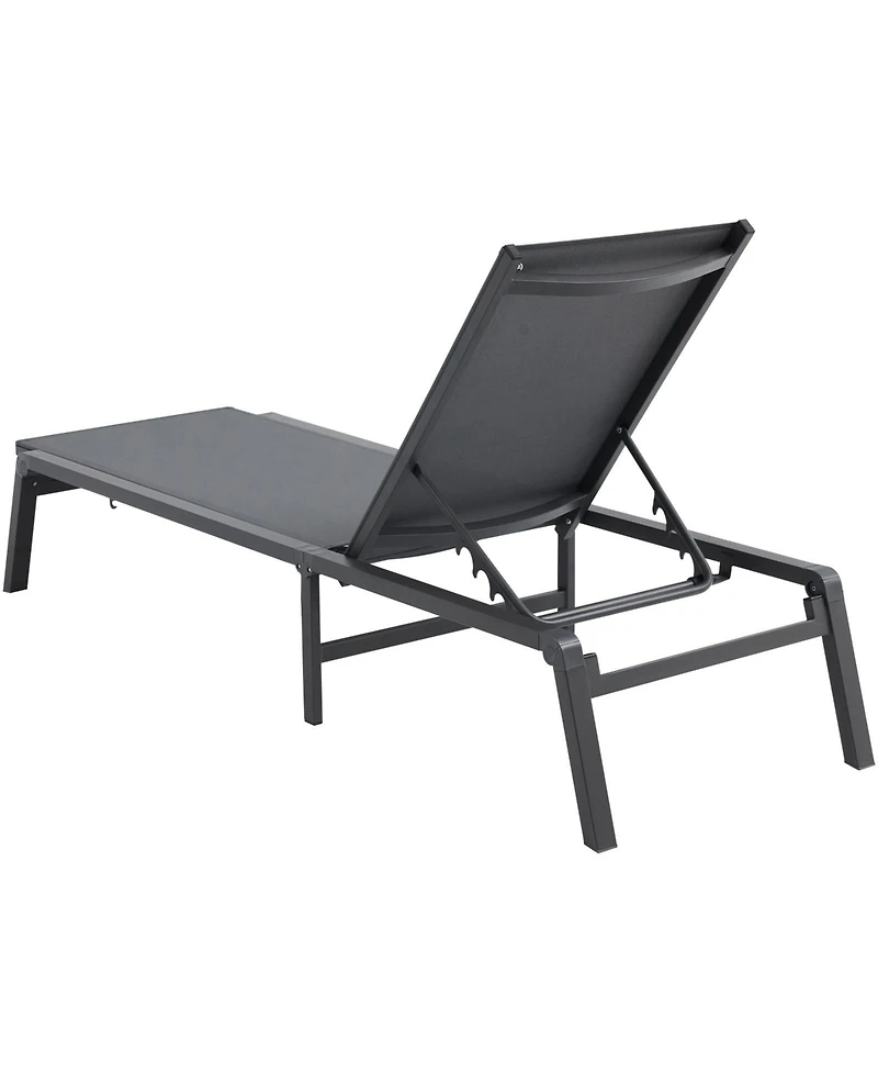Vevor Chaise Lounge Chair Outdoor Patio Lounge Chair Adjustable 5-Position