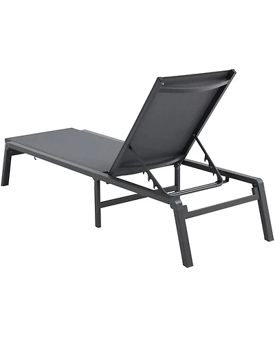 Vevor Chaise Lounge Chair Outdoor Patio Lounge Chair Adjustable 5-Position