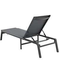 Vevor Chaise Lounge Chair Outdoor Patio Lounge Chair Adjustable 5-Position