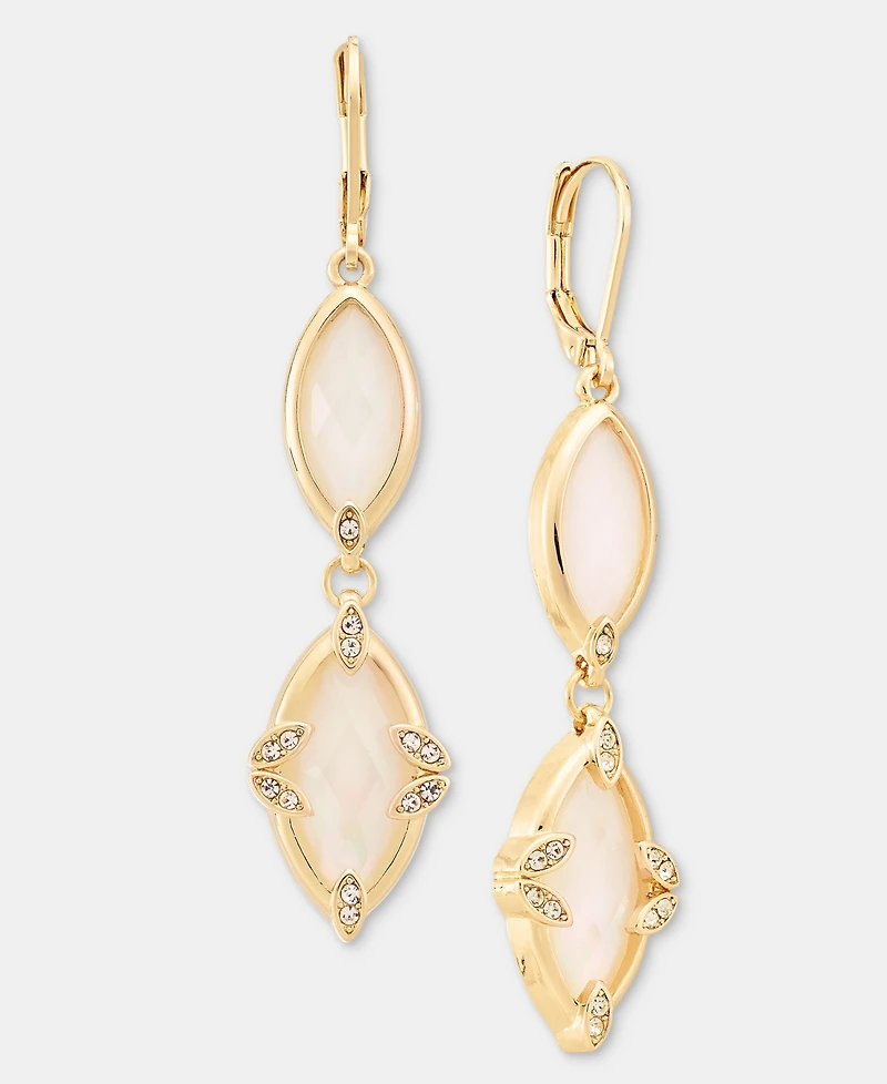 Lonna & Lilly Stone Double Drop Earrings
