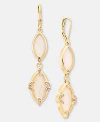 Lonna & Lilly Stone Double Drop Earrings