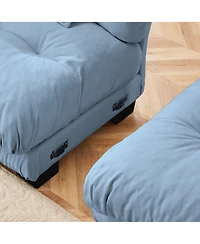 sumyeg 27-Inch Upholstered Ottoman Footrest for Living Room or Bedroom