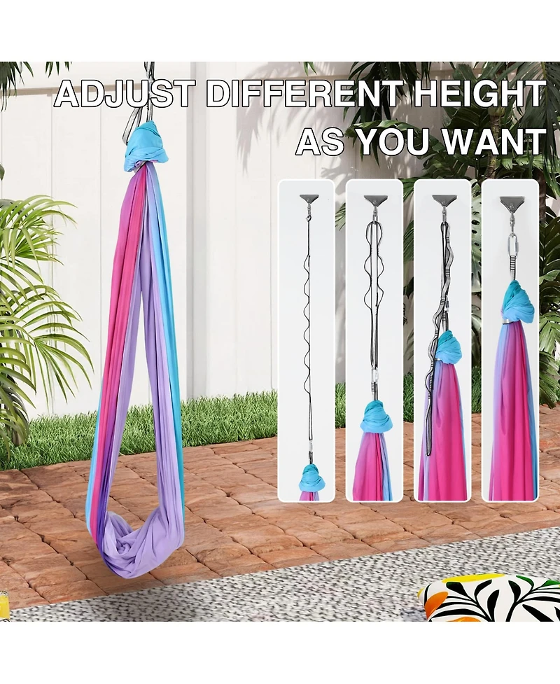 homfan Dual-Layer Sensory Swing, 55" x 59", 360degree(s) Swivel, Supports Up to 300 lb