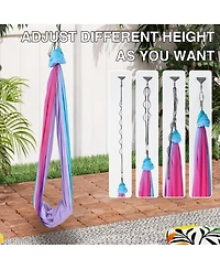 homfan Dual-Layer Sensory Swing, 55" x 59", 360degree(s) Swivel, Supports Up to 300 lb