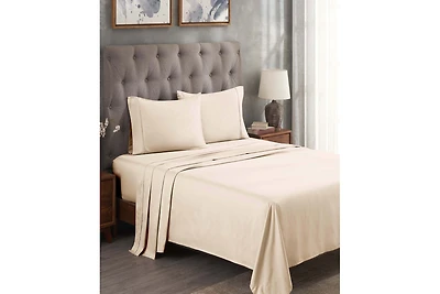 Superior Egyptian Cotton 300-Thread Count Solid Bed Sheet Set