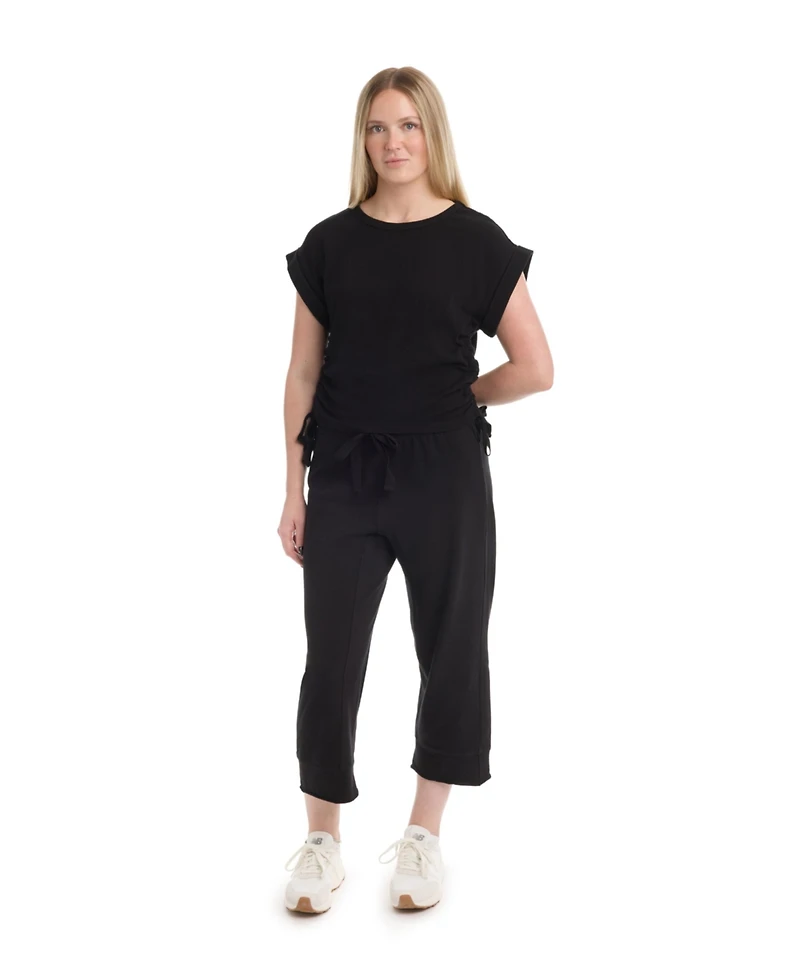 Wilt Women's Round Neck Side Drawstrings Tee