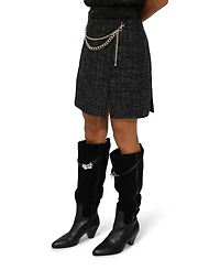 Belle & Bloom Women's Set Me Free Tweed Skirt