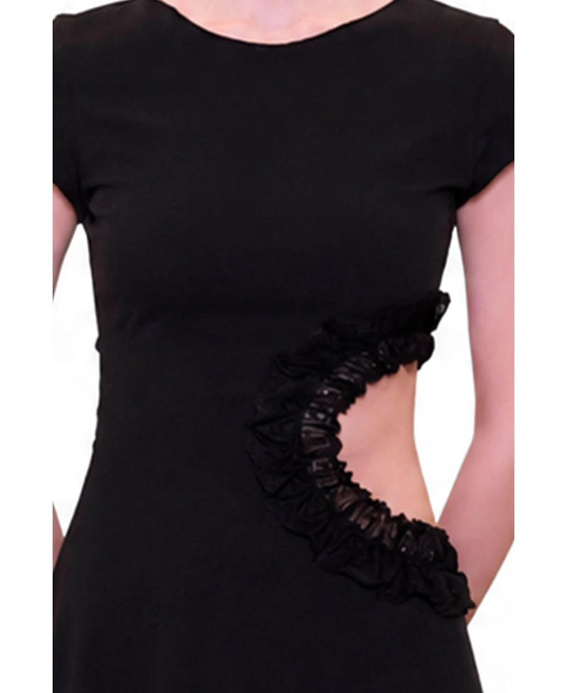 Pcfg Women's Daydreamers Short Sleeve Lace Detail Mini Dress