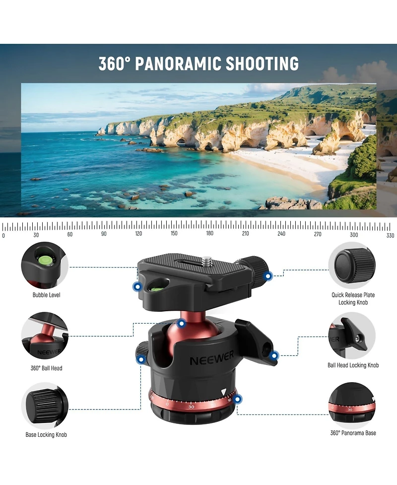 Neewer TP16 Camera Tripod with 17.6 lbs for select iPhone models