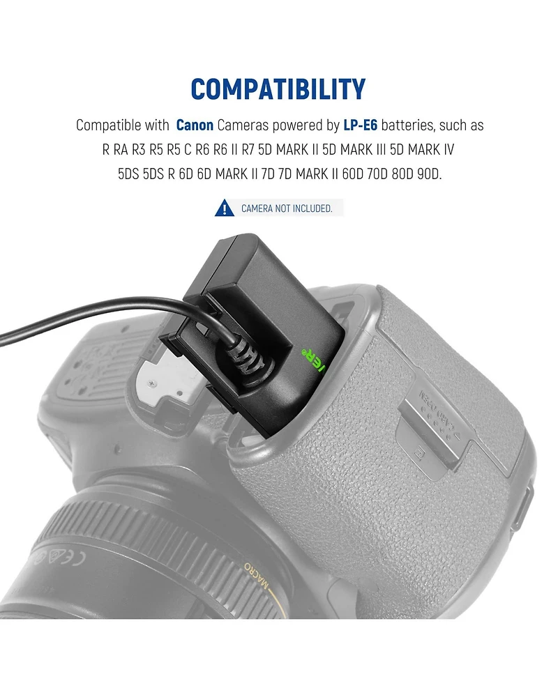 Neewer Lp-E6 Camera Battery and Charging Accessory for Canon Eos R Ra R5 R5C R6 R6II
