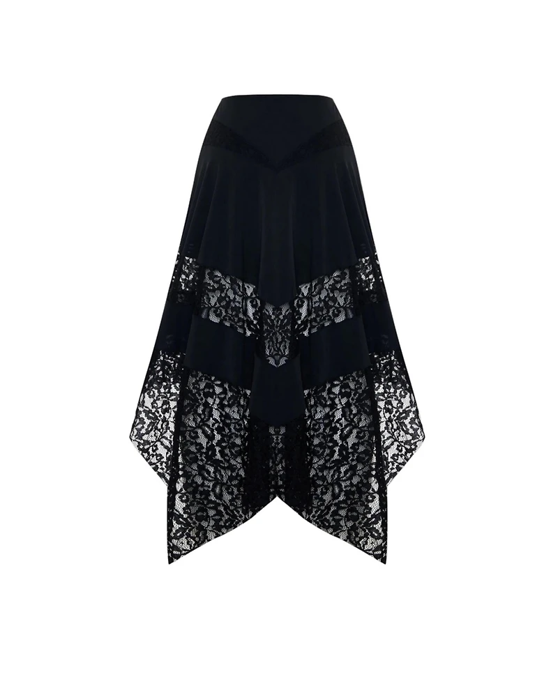 Pcfg Women's Daydreamers Asymmetric Lace Detail Skirt