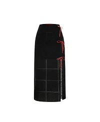 Pcfg Women's The Broderie Anglaise Edit Embroidered Slit Maxi Skirt